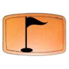 Faux Leather Engravable Patch - Curved Rectangle Thumbnail
