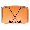 Faux Leather Engravable Patch - Curved Rectangle Thumbnail