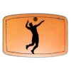 Faux Leather Engravable Patch - Curved Rectangle Thumbnail