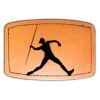 Faux Leather Engravable Patch - Curved Rectangle Thumbnail