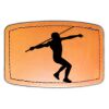 Faux Leather Engravable Patch - Curved Rectangle Thumbnail