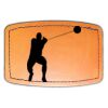 Faux Leather Engravable Patch - Curved Rectangle Thumbnail