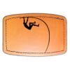 Faux Leather Engravable Patch - Curved Rectangle Thumbnail
