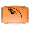 Faux Leather Engravable Patch - Curved Rectangle Thumbnail