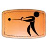 Faux Leather Engravable Patch - Curved Rectangle Thumbnail