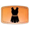 Faux Leather Engravable Patch - Curved Rectangle Thumbnail