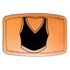 Faux Leather Engravable Patch - Curved Rectangle Thumbnail