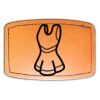 Faux Leather Engravable Patch - Curved Rectangle Thumbnail