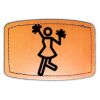 Faux Leather Engravable Patch - Curved Rectangle Thumbnail