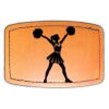Faux Leather Engravable Patch - Curved Rectangle Thumbnail
