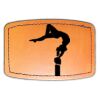 Faux Leather Engravable Patch - Curved Rectangle Thumbnail