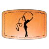 Faux Leather Engravable Patch - Curved Rectangle Thumbnail
