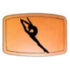 Faux Leather Engravable Patch - Curved Rectangle Thumbnail