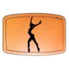 Faux Leather Engravable Patch - Curved Rectangle Thumbnail