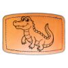 Faux Leather Engravable Patch - Curved Rectangle Thumbnail