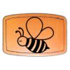 Faux Leather Engravable Patch - Curved Rectangle Thumbnail