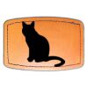 Faux Leather Engravable Patch - Curved Rectangle Thumbnail