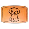 Faux Leather Engravable Patch - Curved Rectangle Thumbnail