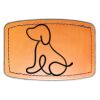 Faux Leather Engravable Patch - Curved Rectangle Thumbnail
