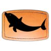 Faux Leather Engravable Patch - Curved Rectangle Thumbnail