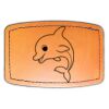 Faux Leather Engravable Patch - Curved Rectangle Thumbnail