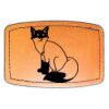 Faux Leather Engravable Patch - Curved Rectangle Thumbnail