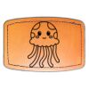 Faux Leather Engravable Patch - Curved Rectangle Thumbnail