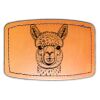 Faux Leather Engravable Patch - Curved Rectangle Thumbnail
