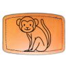 Faux Leather Engravable Patch - Curved Rectangle Thumbnail