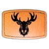 Faux Leather Engravable Patch - Curved Rectangle Thumbnail
