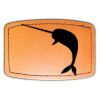 Faux Leather Engravable Patch - Curved Rectangle Thumbnail