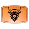 Faux Leather Engravable Patch - Curved Rectangle Thumbnail