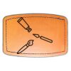 Faux Leather Engravable Patch - Curved Rectangle Thumbnail