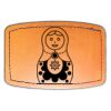 Faux Leather Engravable Patch - Curved Rectangle Thumbnail