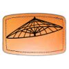 Faux Leather Engravable Patch - Curved Rectangle Thumbnail
