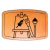 Faux Leather Engravable Patch - Curved Rectangle Thumbnail