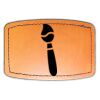 Faux Leather Engravable Patch - Curved Rectangle Thumbnail