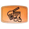 Faux Leather Engravable Patch - Curved Rectangle Thumbnail