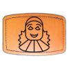 Faux Leather Engravable Patch - Curved Rectangle Thumbnail
