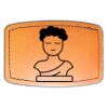 Faux Leather Engravable Patch - Curved Rectangle Thumbnail