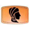 Faux Leather Engravable Patch - Curved Rectangle Thumbnail