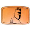 Faux Leather Engravable Patch - Curved Rectangle Thumbnail