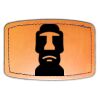 Faux Leather Engravable Patch - Curved Rectangle Thumbnail
