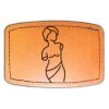 Faux Leather Engravable Patch - Curved Rectangle Thumbnail