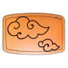 Faux Leather Engravable Patch - Curved Rectangle Thumbnail