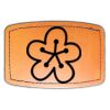 Faux Leather Engravable Patch - Curved Rectangle Thumbnail