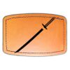 Faux Leather Engravable Patch - Curved Rectangle Thumbnail