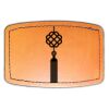 Faux Leather Engravable Patch - Curved Rectangle Thumbnail