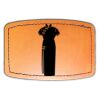 Faux Leather Engravable Patch - Curved Rectangle Thumbnail