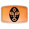 Faux Leather Engravable Patch - Curved Rectangle Thumbnail